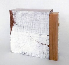 Von Diane Englander, Weiß und Holz XVI, 2015, Holz, Mischtechnik