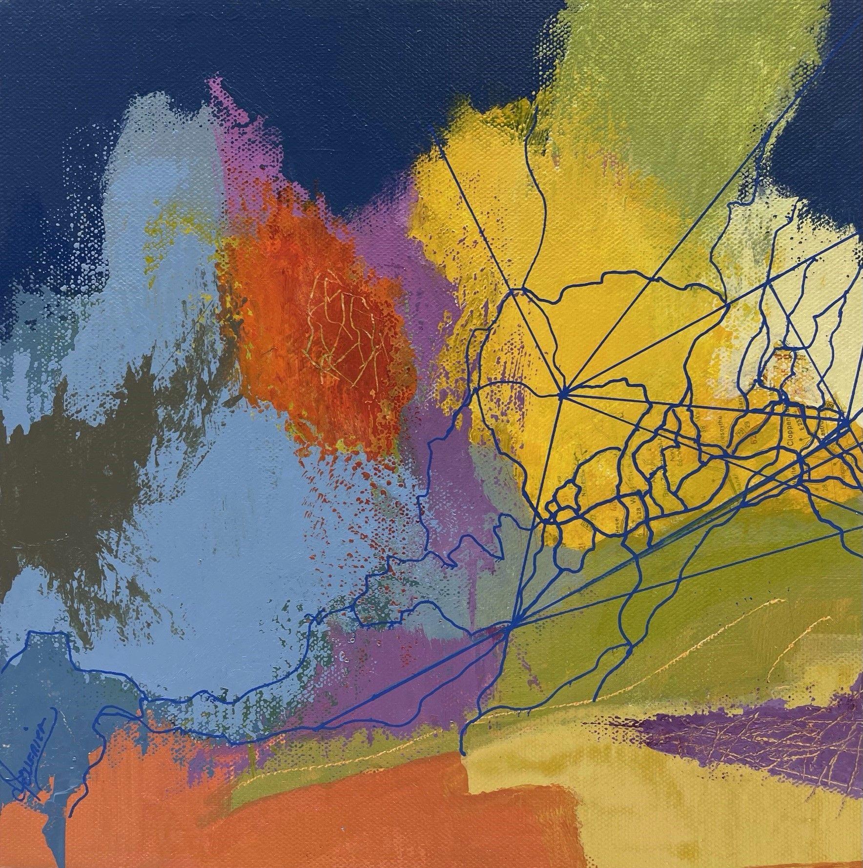 ItinÃrance 1, tecnica mista su tela - Mixed Media Art di Diane Fournier