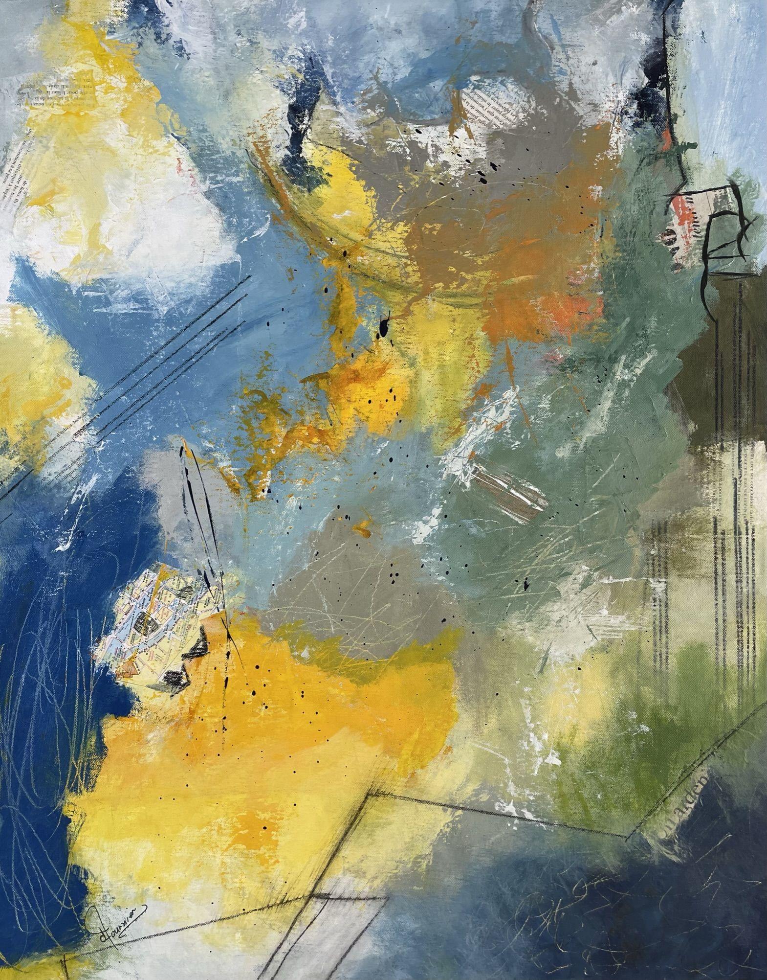 Voyage organisAC, Técnica mixta sobre lienzo - Mixed Media Art de Diane Fournier