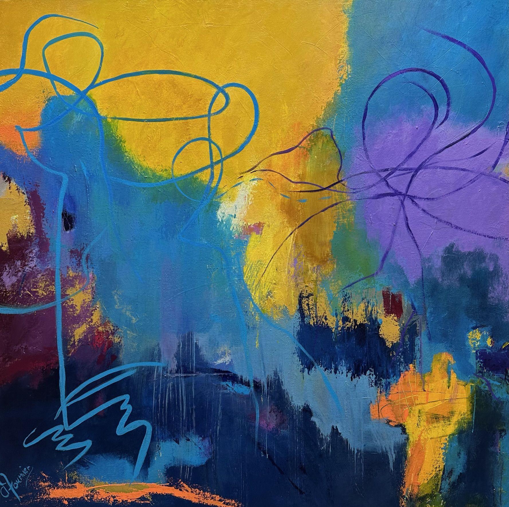 Contra viento y marea, Pintura, Acrílico sobre lienzo - Painting de Diane Fournier