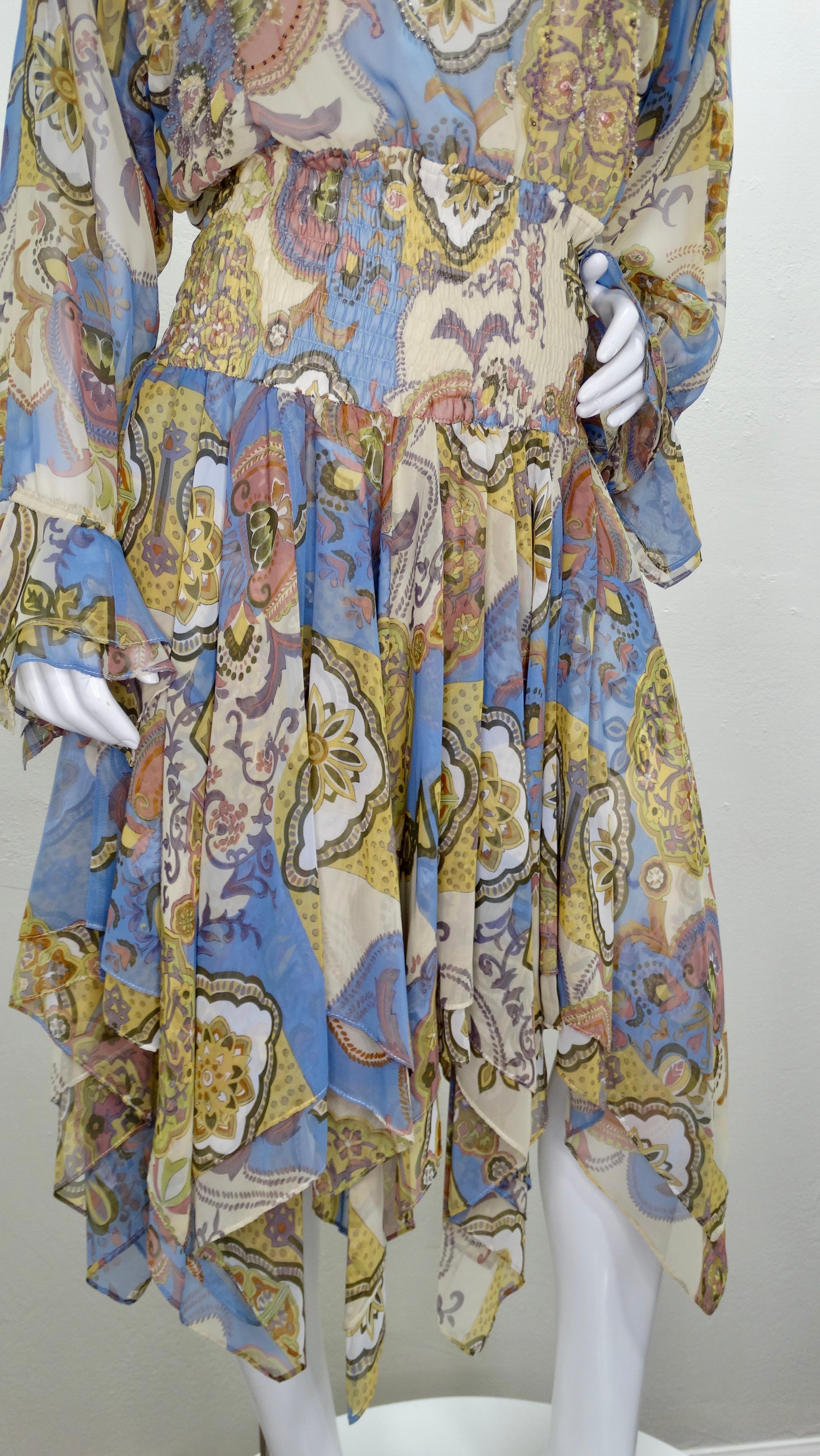 Diane Freis - Robe imprimée des années 1980 en vente 2