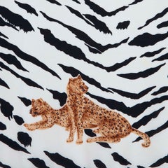 Diane Freis Skirt - 1980s Vintage - Printed Georgette Leopard & Zebra Print