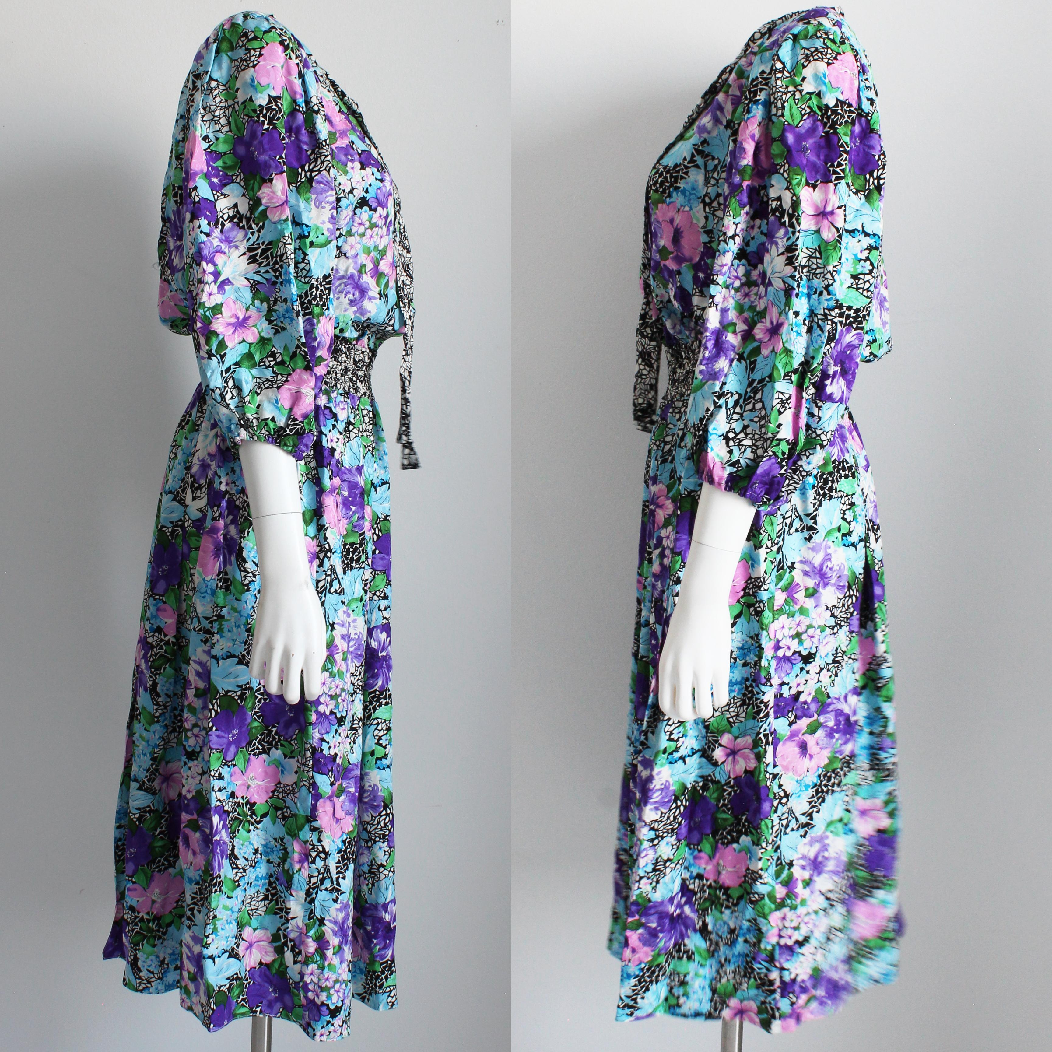 Diane Freis Dress Jacket and Belt 3pc Set Silk Floral Georgette NWT NOS  Vintage