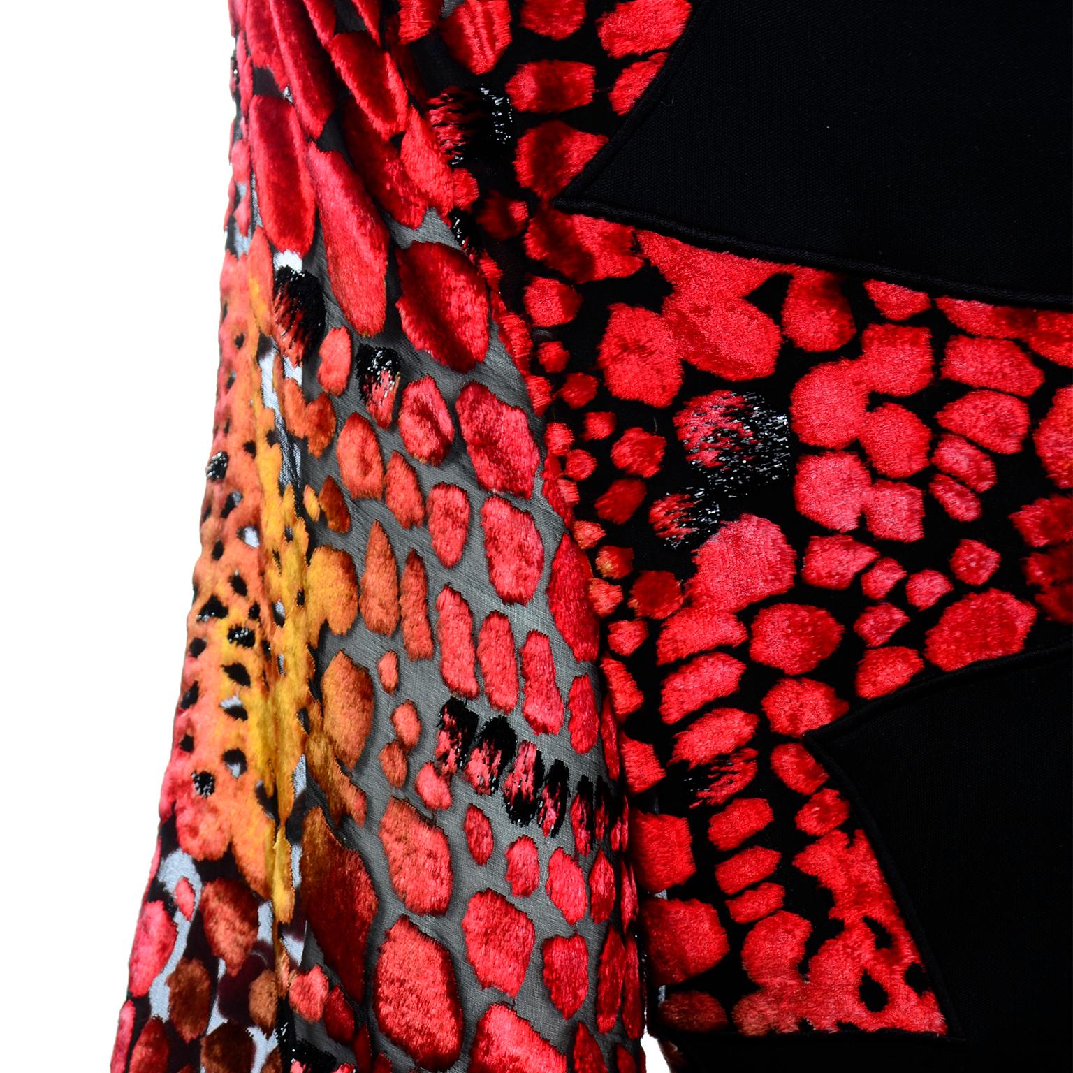 Diane Freis Limited Edition Black Silk Jersey Dress & Pants W Velvet Detail For Sale 3