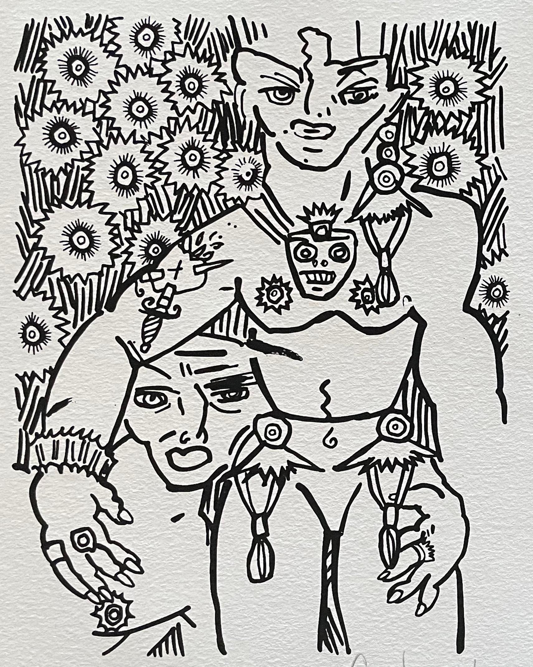 Support : sérigraphie
Année : 1994
Taille de l'image : 11 x 8.5 pouces
Edition de 75

Diane Angels (née en 1957) produit, expose et organise des expositions d'art visuel à Los Angeles depuis les années 1980. Outre son travail d'artiste, elle s'est