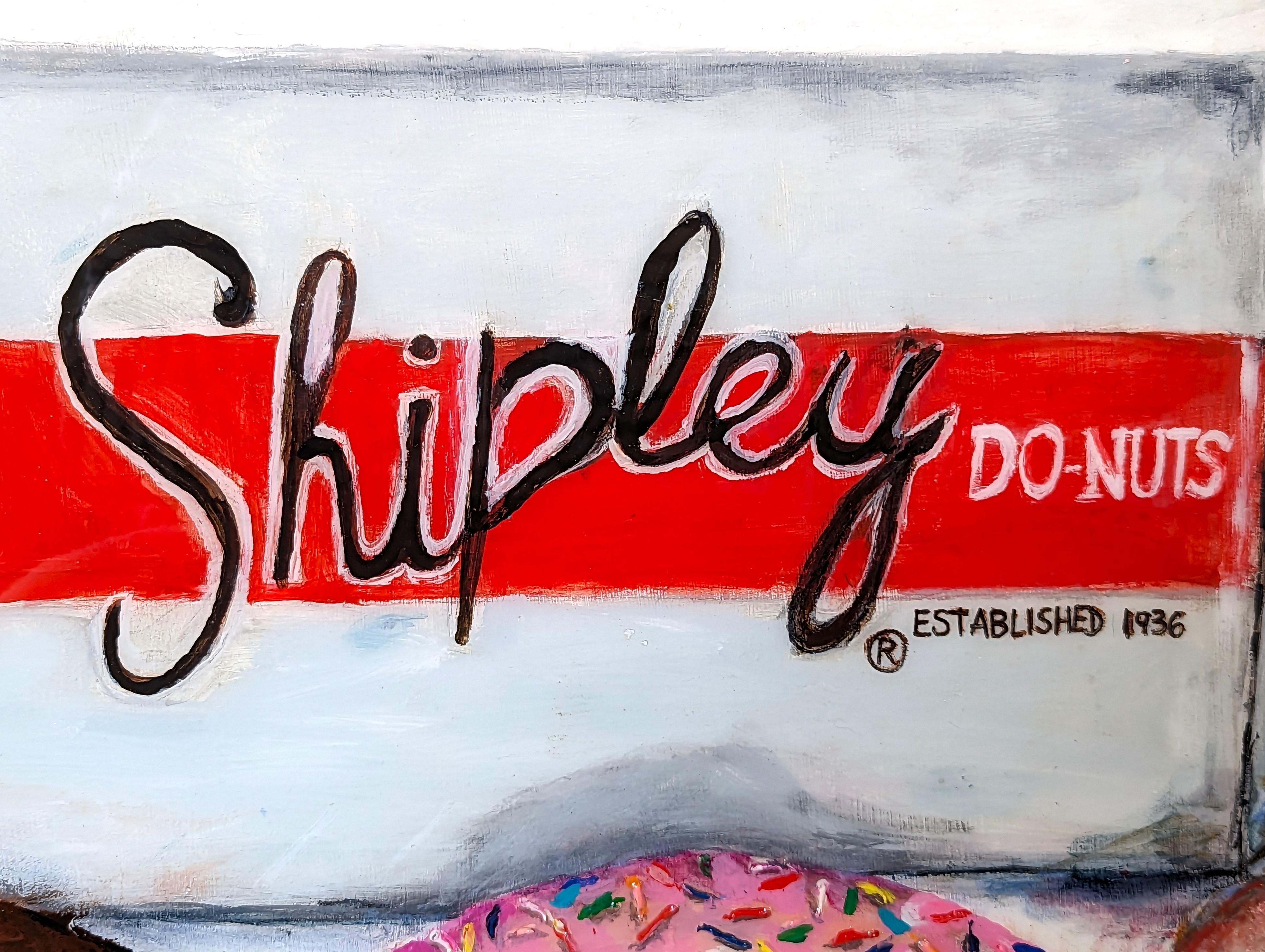 Shipley's Do-Nuts Zeitgenössische bunte Collage aus gemischten Medien für Lebensmittel im Angebot 4