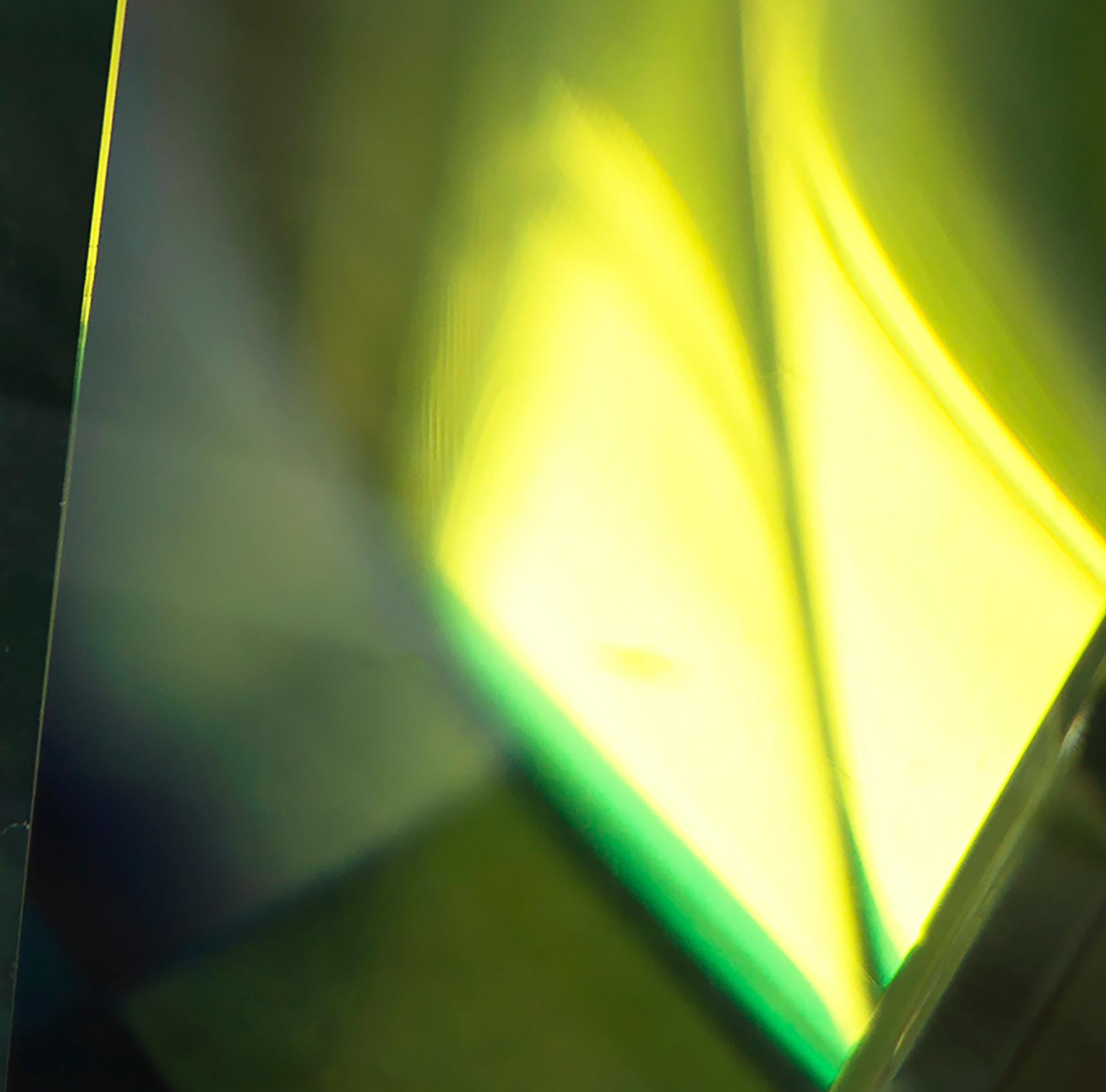 Heartbroken: abstract photograph commemorating George Floyd w/ blue green & gold - Photograph by Diane Lachman