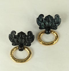 Diane Love for Trifari Ancient Chinese Motif Earrings