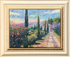 Camino de los cipreses, cuadro al óleo de Diane Monet