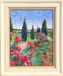 Garden of Flowers, Impressionist Oil Painting by Diane Monet