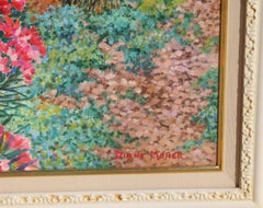 Giardino di fiori, dipinto a olio impressionista di Diane Monet
