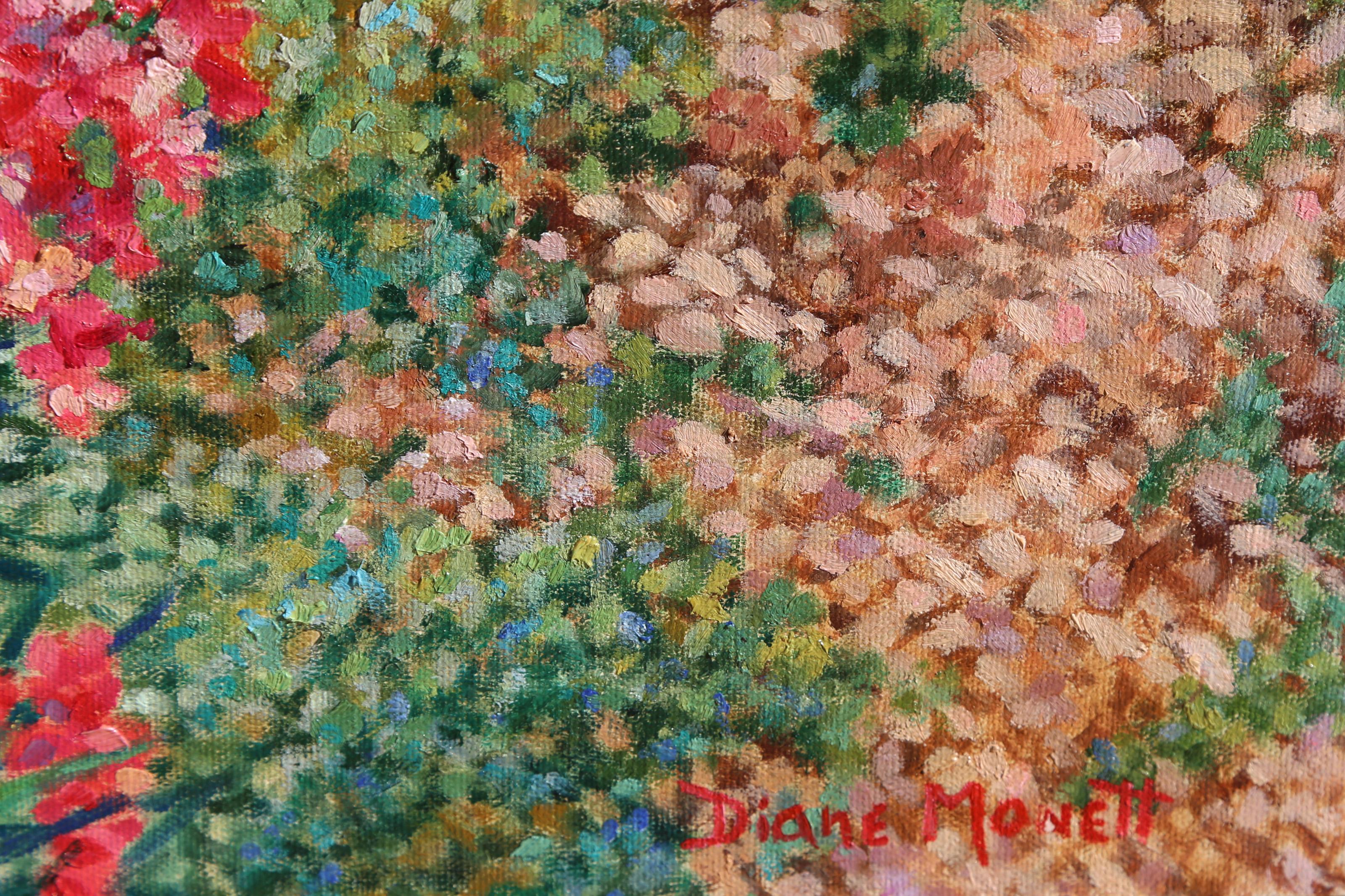 I guardiani dei fiori, dipinto a olio impressionista di Diane Monet in vendita 1