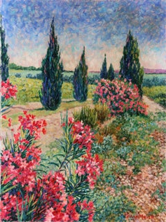 Guardians of the Flowers, Impressionist Oil Painting by Diane Monet