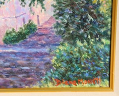 Tarda giornata a St. Tropez, dipinto a olio impressionista di Diane Monet