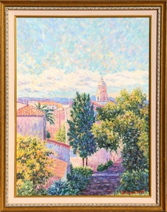 Late Day in St. Tropez, Impressionist Oil Painting by Diane Monet