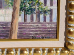 Plaza Fountain, Impressionist Oil Painting by Diane Monet