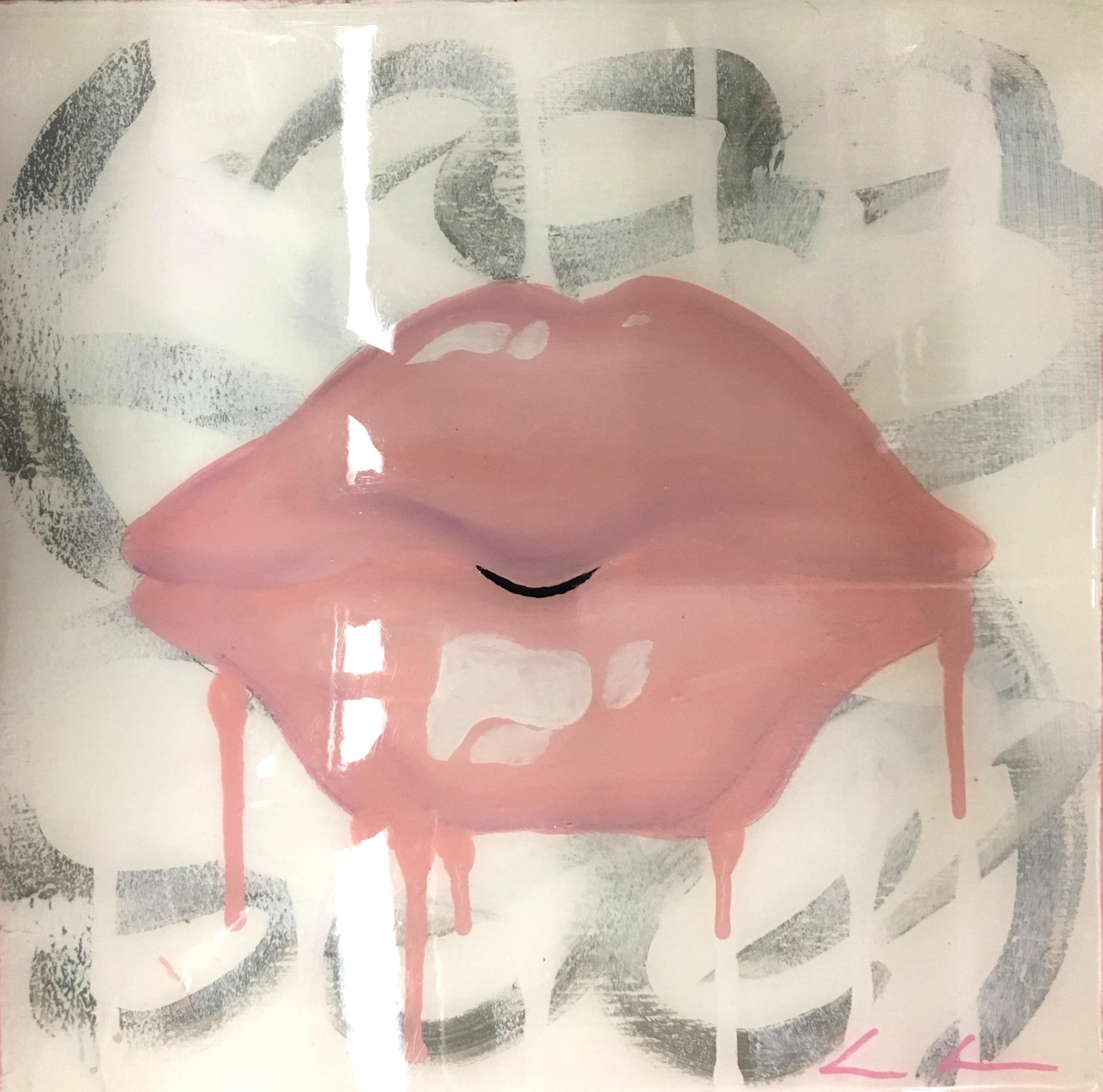 Diane Portwood Figurative Painting - Lip Painting - Light Pink