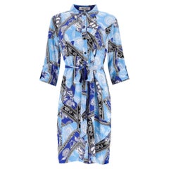 Diane Vin Furstenberg Printed Silk Shirt Dress