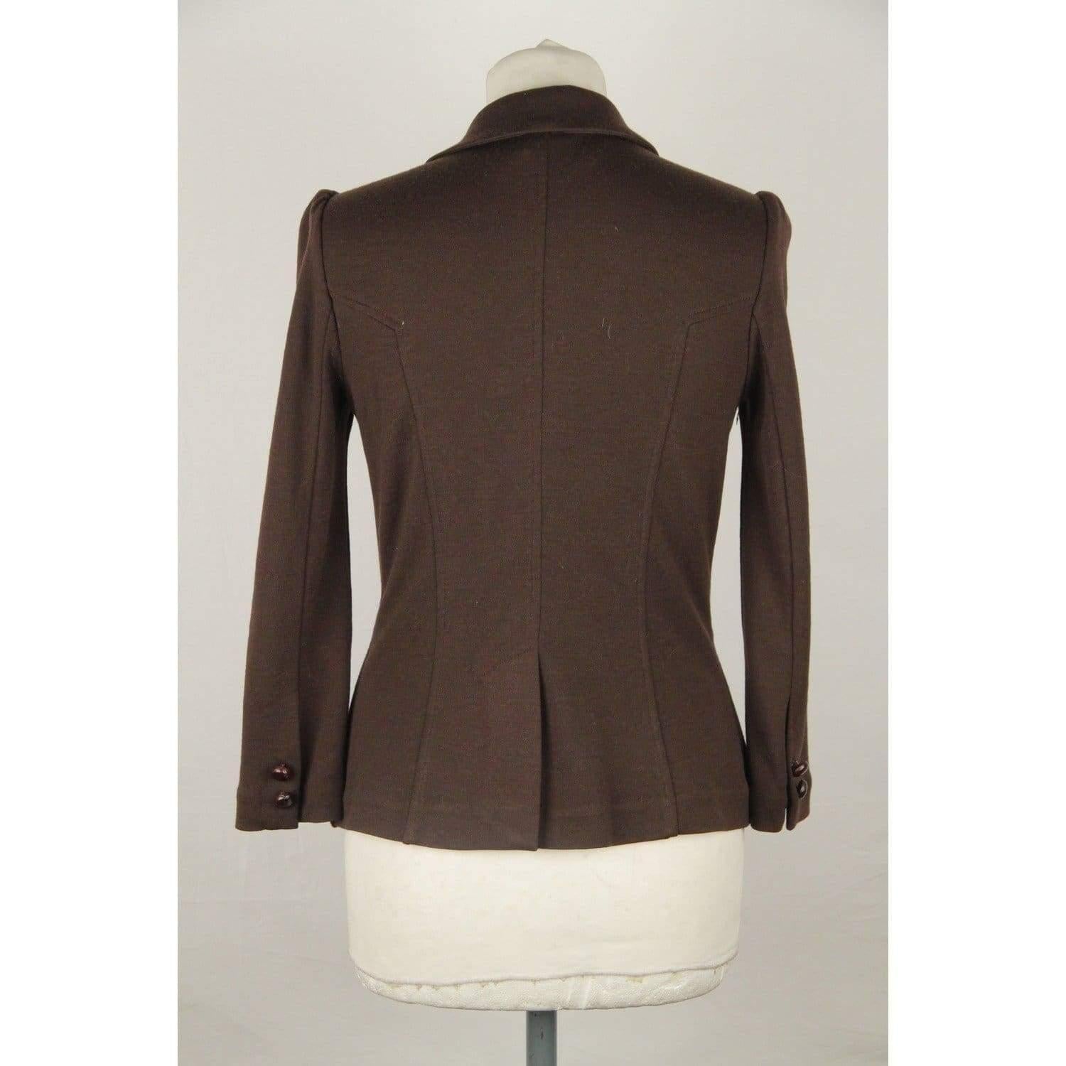 DIANE VON FURSTEMBERG Brown Wool BLAZER Jacket SIZE 4 In Excellent Condition In Rome, Rome