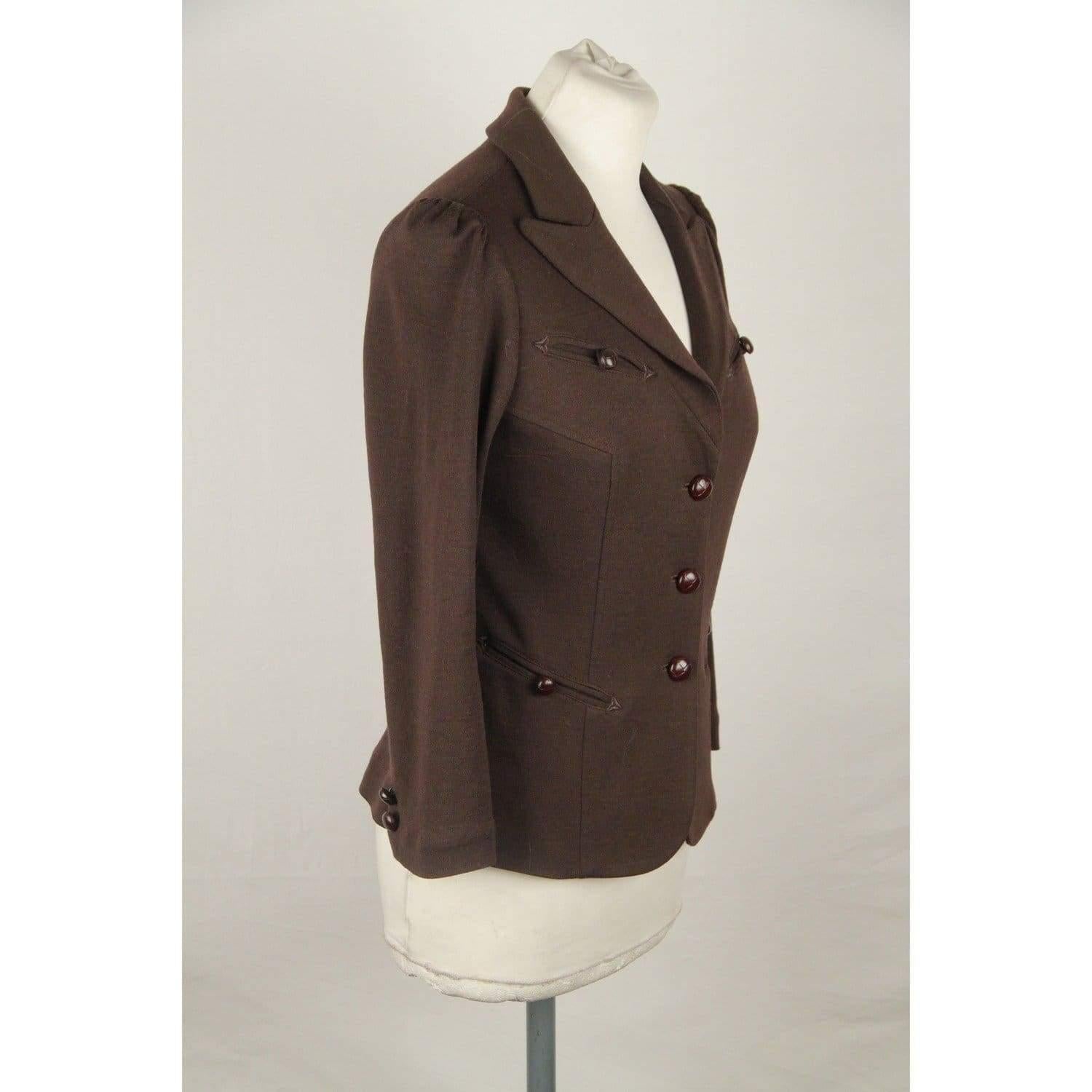 Women's DIANE VON FURSTEMBERG Brown Wool BLAZER Jacket SIZE 4