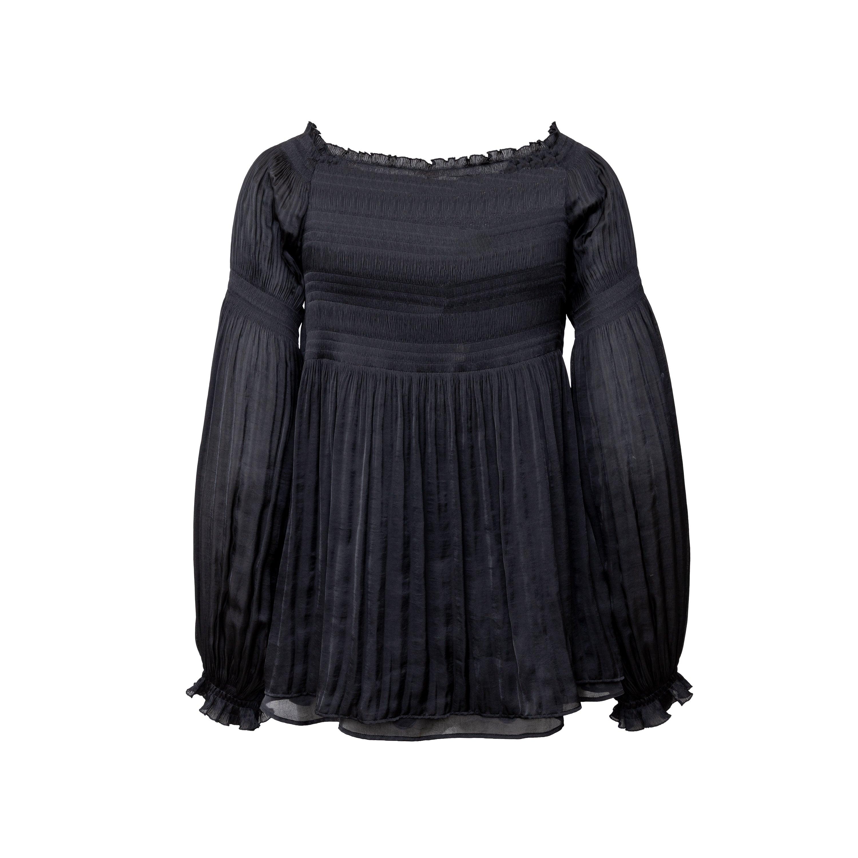Diane von Furstemberg Pleated Blouse - '00s For Sale 1