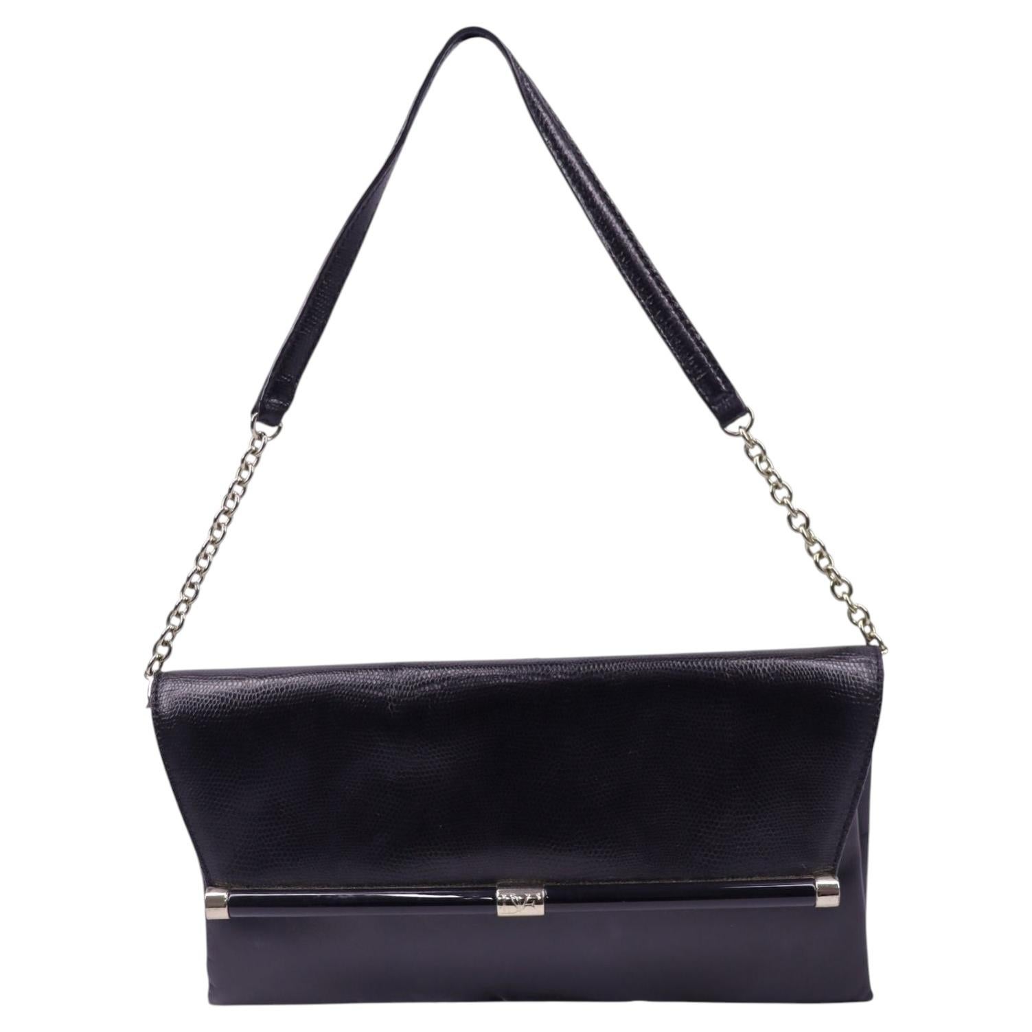 Pre-owned Diane Von Furstenberg 440 Envelope Clutch Bag In Black