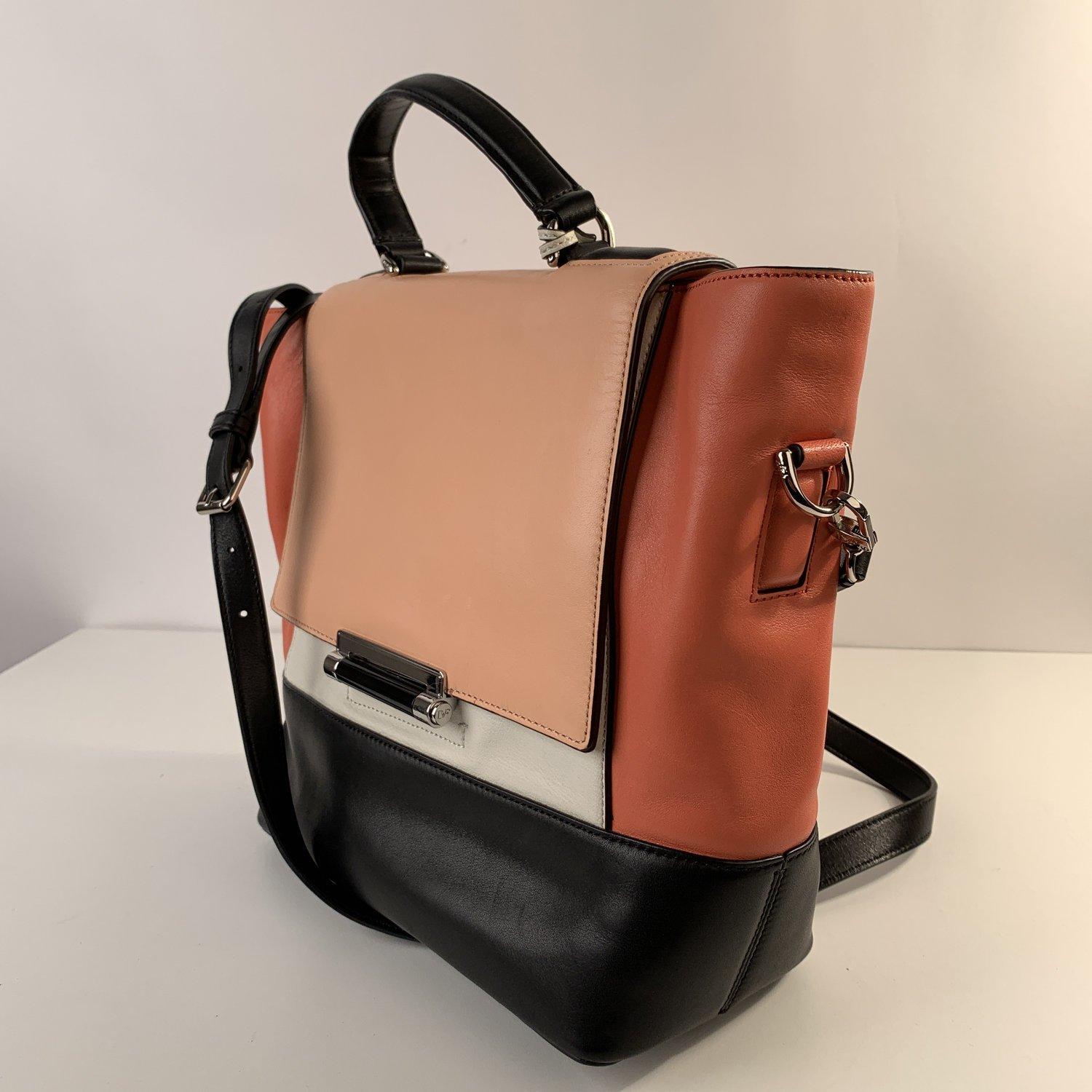 Diane Von Furstenberg 440 Small Colorblock Satchel Bag In Excellent Condition In Rome, Rome