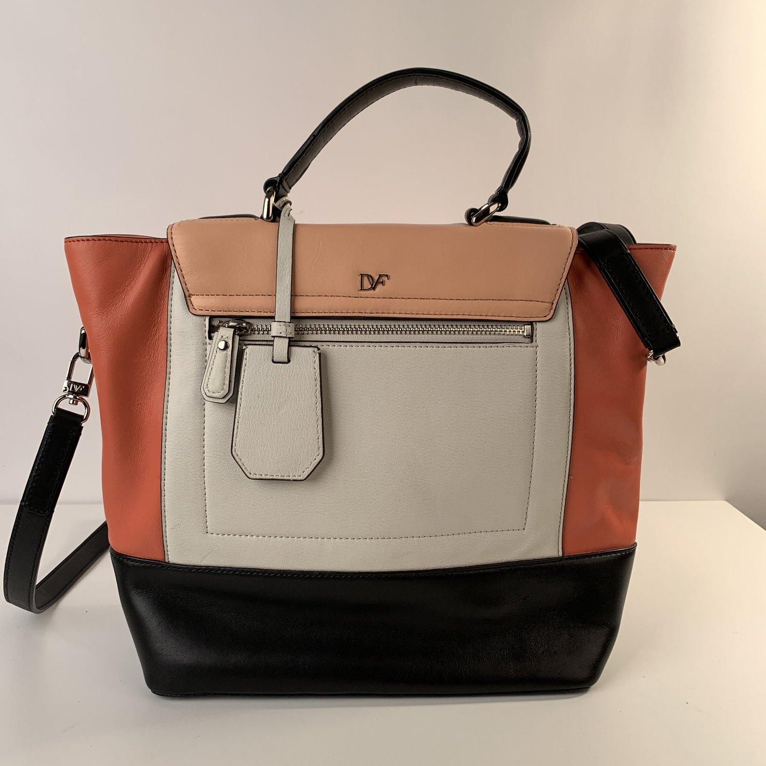 Diane Von Furstenberg 440 Small Colorblock Satchel Bag 1