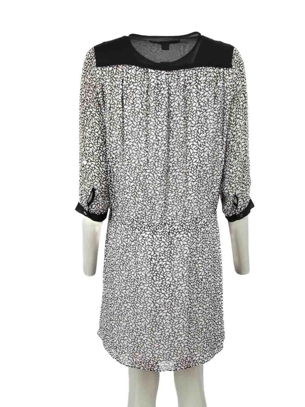 Diane Von Furstenberg Abstract Silk Button Mini Dress Size M In Good Condition For Sale In London, GB