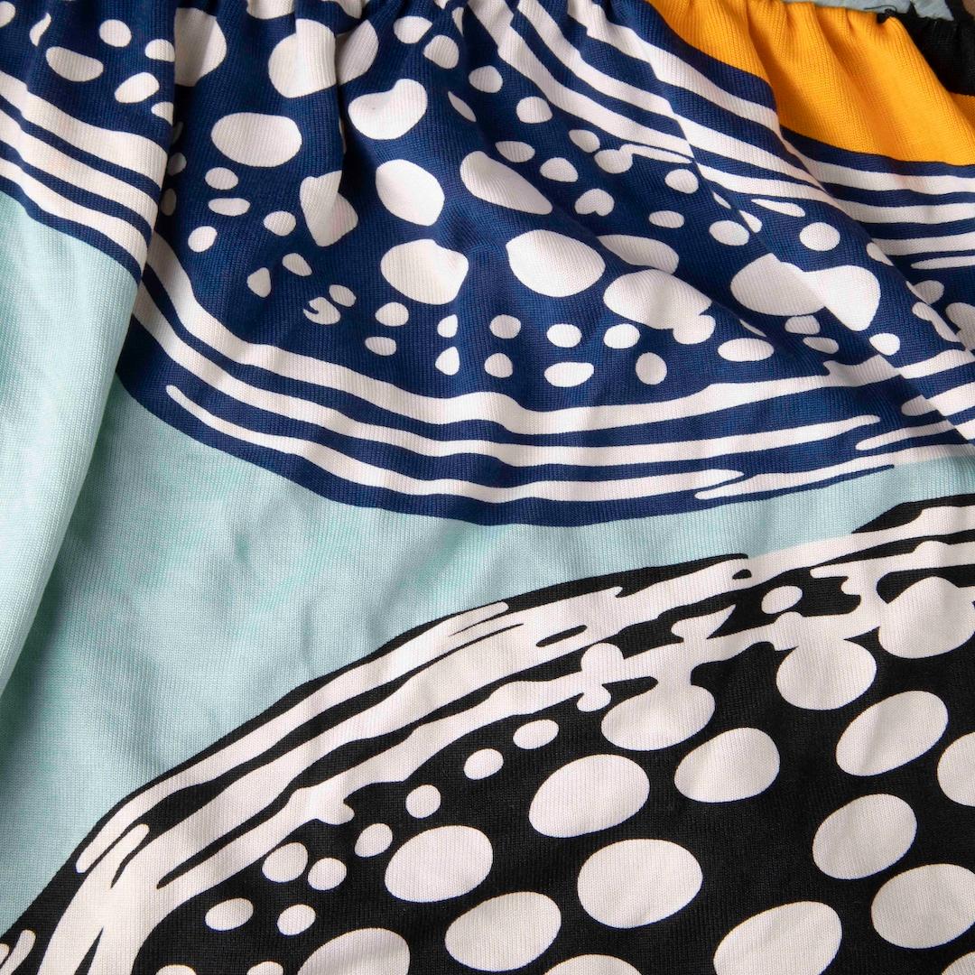 Diane Von Furstenberg Abstraktes trägerloses Kleid Größe M (Braun) im Angebot