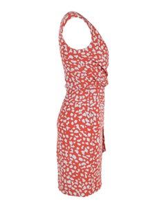 Diane Von Furstenberg Agatha Leopard Print One Shoulder Dress in Multicolor Silk
