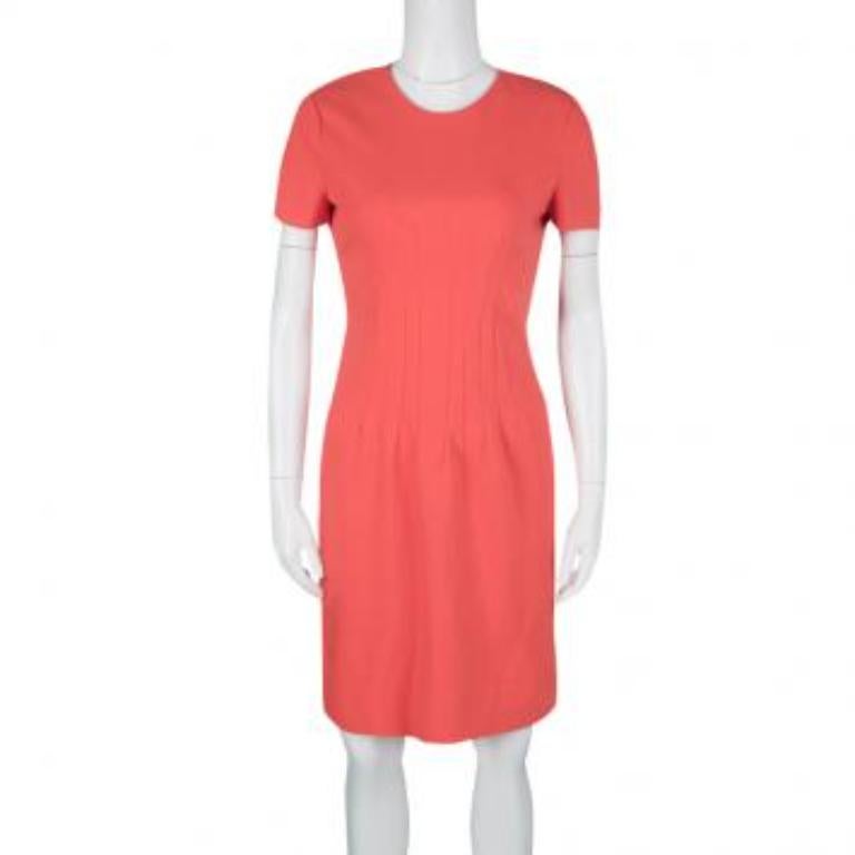 Diane von Furstenberg Atomic Orange Kurzärmeliges Yazmine Kleid S im Zustand „Gut“ im Angebot in Dubai, Al Qouz 2