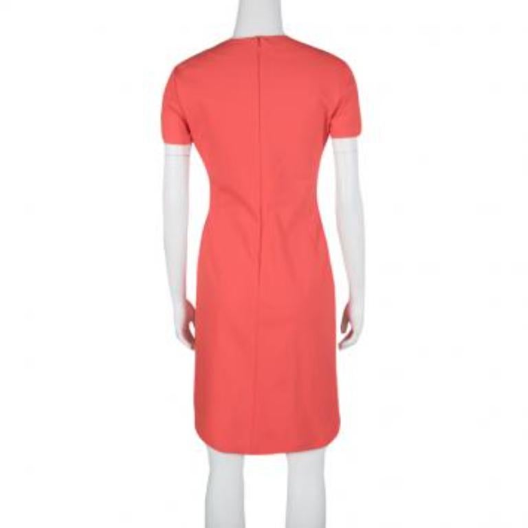 Diane von Furstenberg Atomic Orange Kurzärmeliges Yazmine Kleid S Damen im Angebot