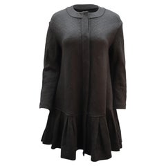 Diane Von Furstenberg Ballencya Coat Dress in Black Wool
