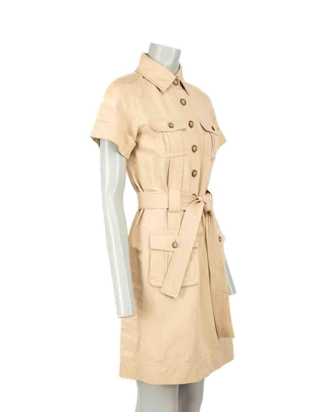 CONDITION is Good. Minor wear to dress is evident. Light wear to fabric composition with one or to very small discoloured marks and plucks to the weave found on this used Diane Von Furstenberg designer resale item.
 
Details
Beige
Cotton
Mini