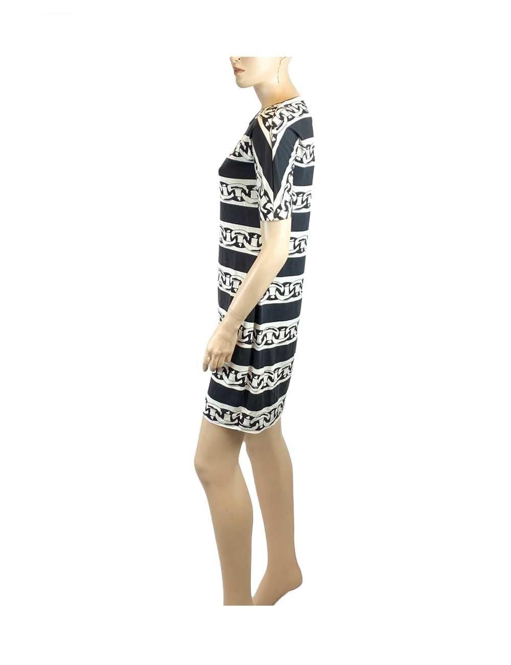 Robe Diane Von Furstenberg En Soie 100% - Style Rétro Marron, écru, Noir - Taille 2 Occasion TB