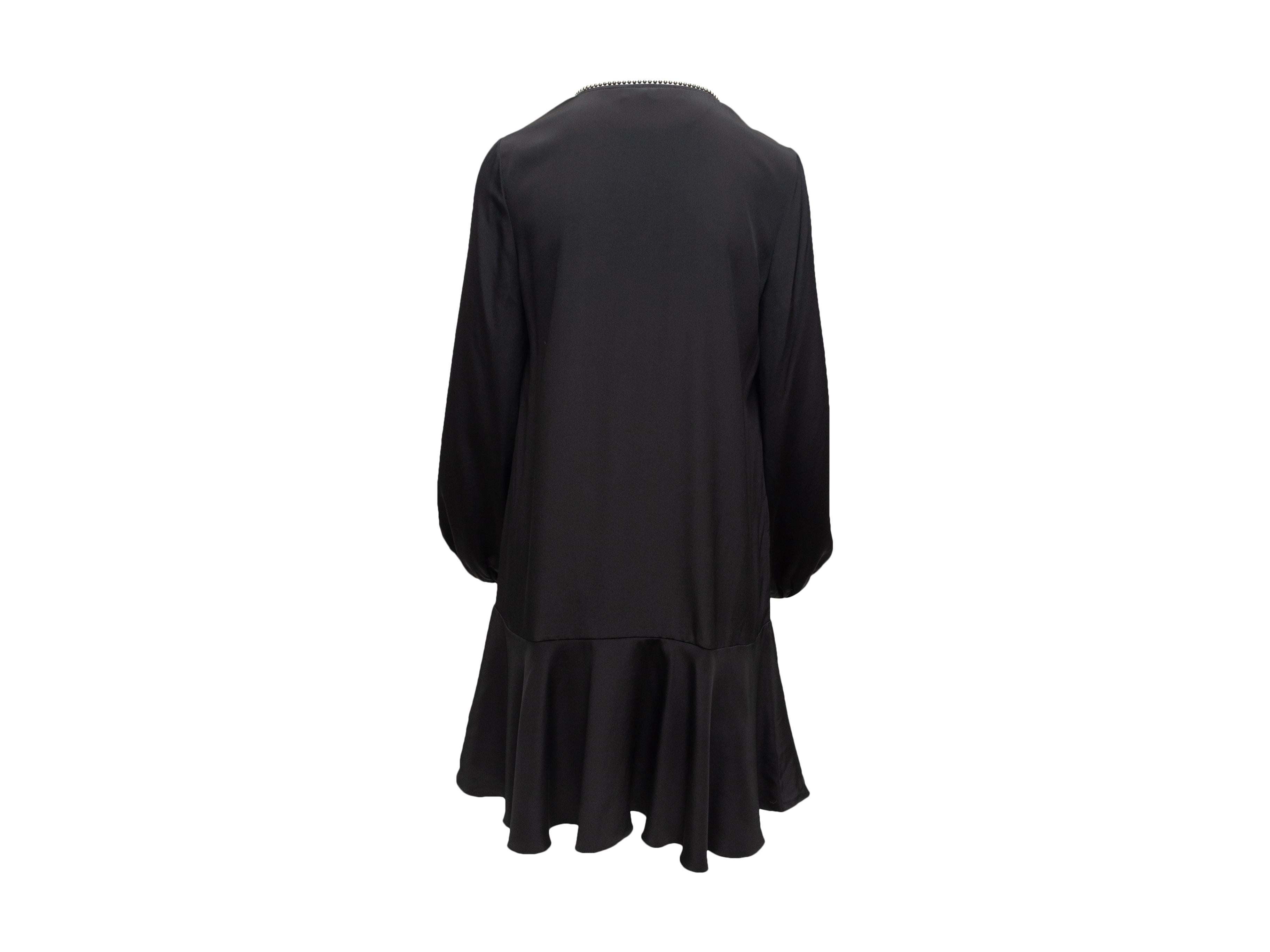 bishop sleeve black dress