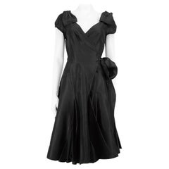 Diane Von Furstenberg Black Bow Accent Wrap Dress Size XL