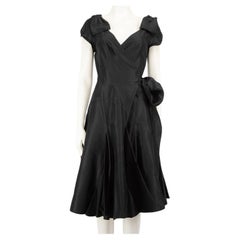 Diane Von Furstenberg Black Bow Accent Wrap Dress Size XL