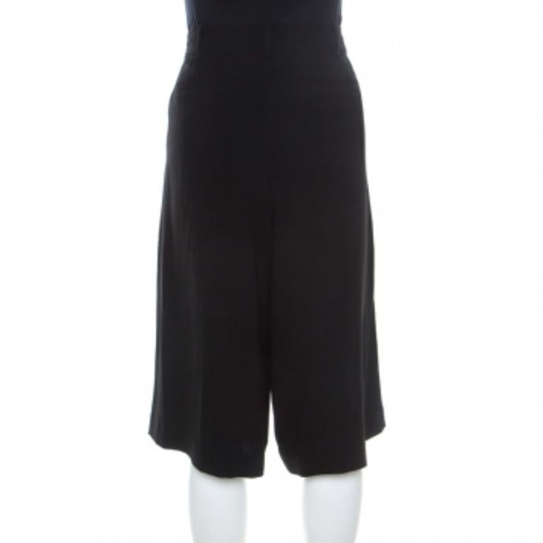 Noir Diane von Furstenberg Culotte Asheton en crêpe noir M. en vente