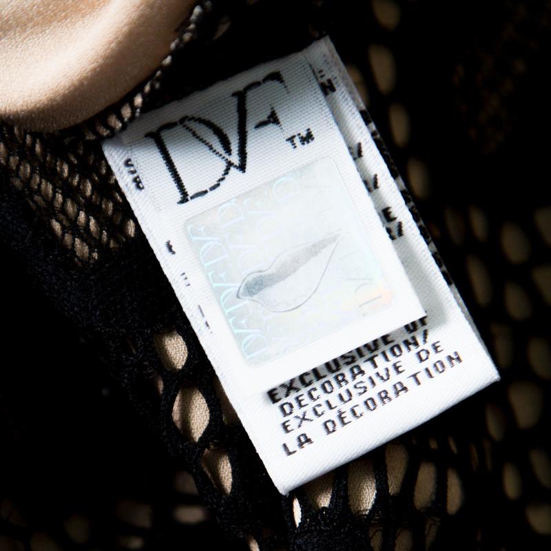 Diane Von Furstenberg Black Embellished Lace Zadie Jumpsuit M 1