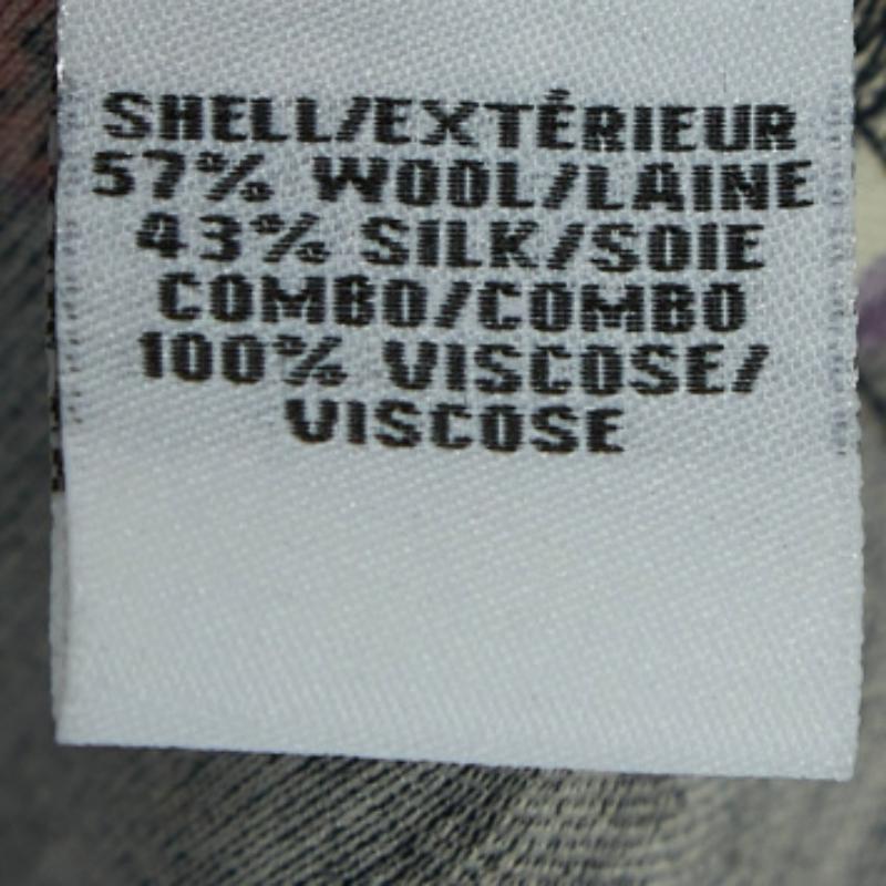 Diane von Furstenberg - Robe portefeuille en laine et soie imprimée de fleurs - Noir S Pour femmes en vente