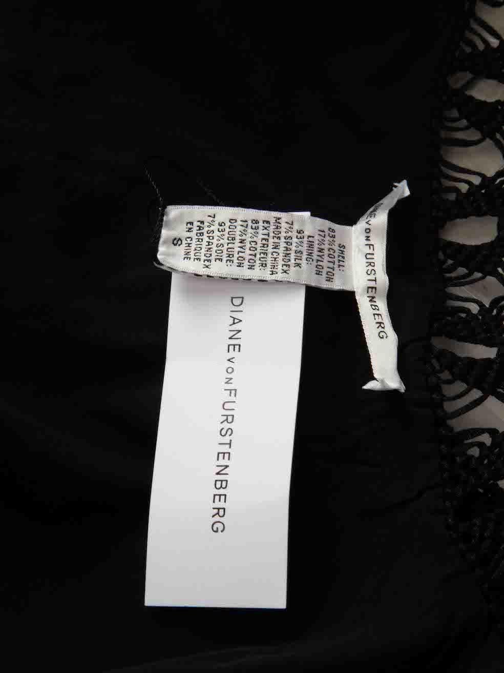 Women's Diane Von Furstenberg Black Glitter Cardigan Size S For Sale
