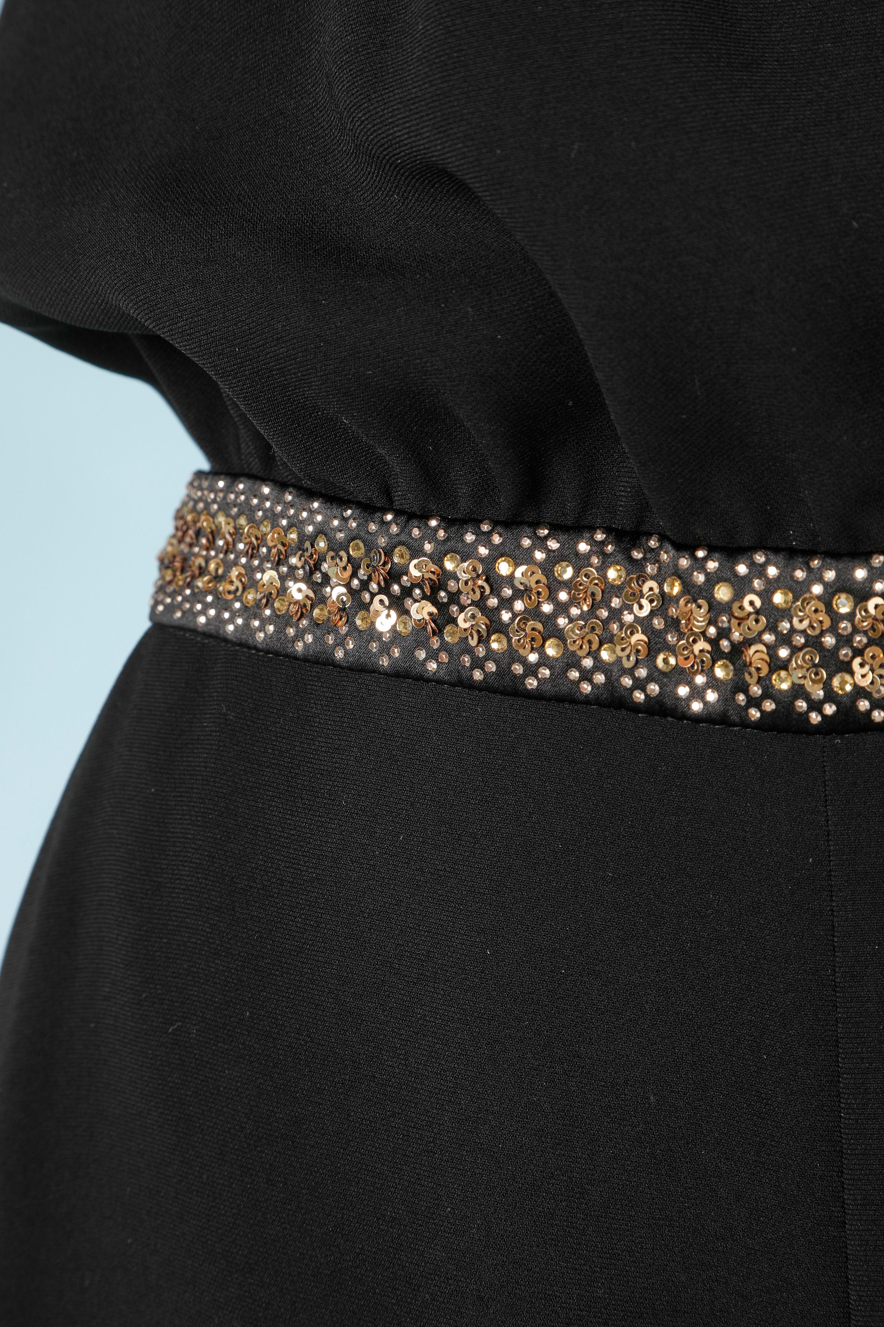 Diane Von Furstenberg black jumpsuit with Rhinestones  In Excellent Condition In Saint-Ouen-Sur-Seine, FR