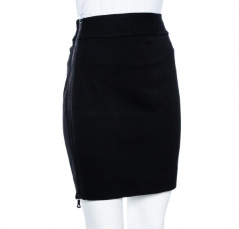 Noir Diane von Furstenberg Jupe fourreau zippée en tricot noir S