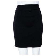 Diane von Furstenberg Falda lápiz Meg Zip de punto negro S