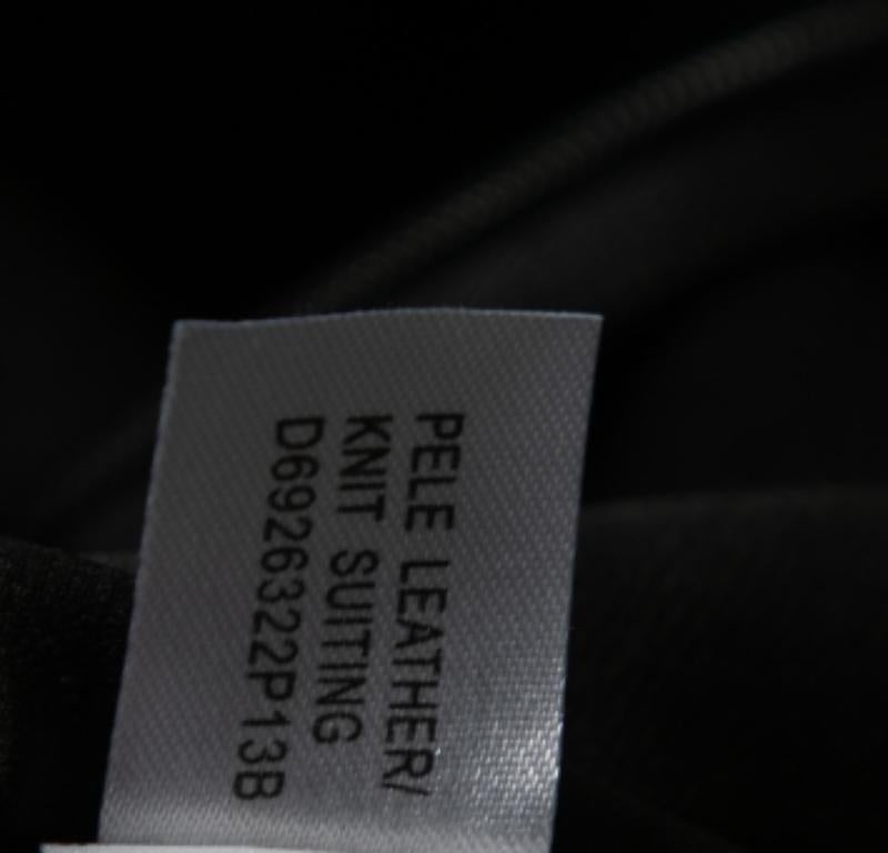 De las mujeres Diane von Furstenberg Vestido de manga corta de piel de melé de punto negro M en venta