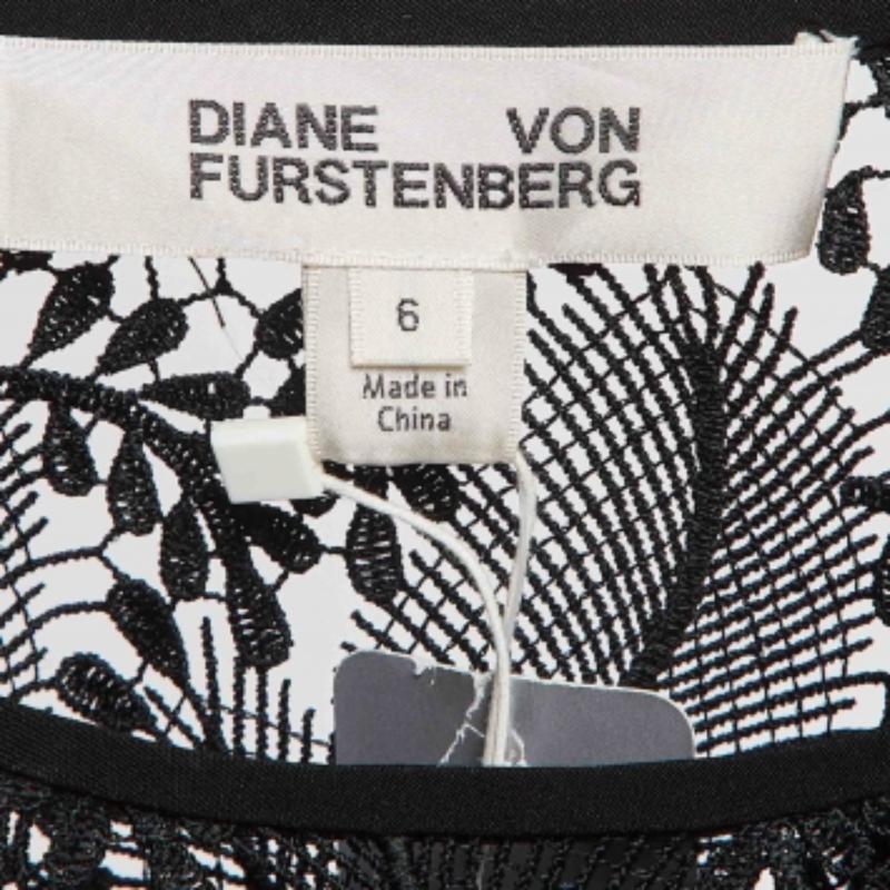 Noir Diane von Furstenberg - Robe mi-longue en dentelle noire M-One M en vente