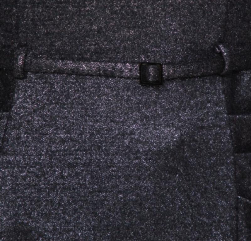 Diane von Furstenberg Black Lurex Wool Blend Ellen Marie Dress S In Good Condition For Sale In Dubai, Al Qouz 2