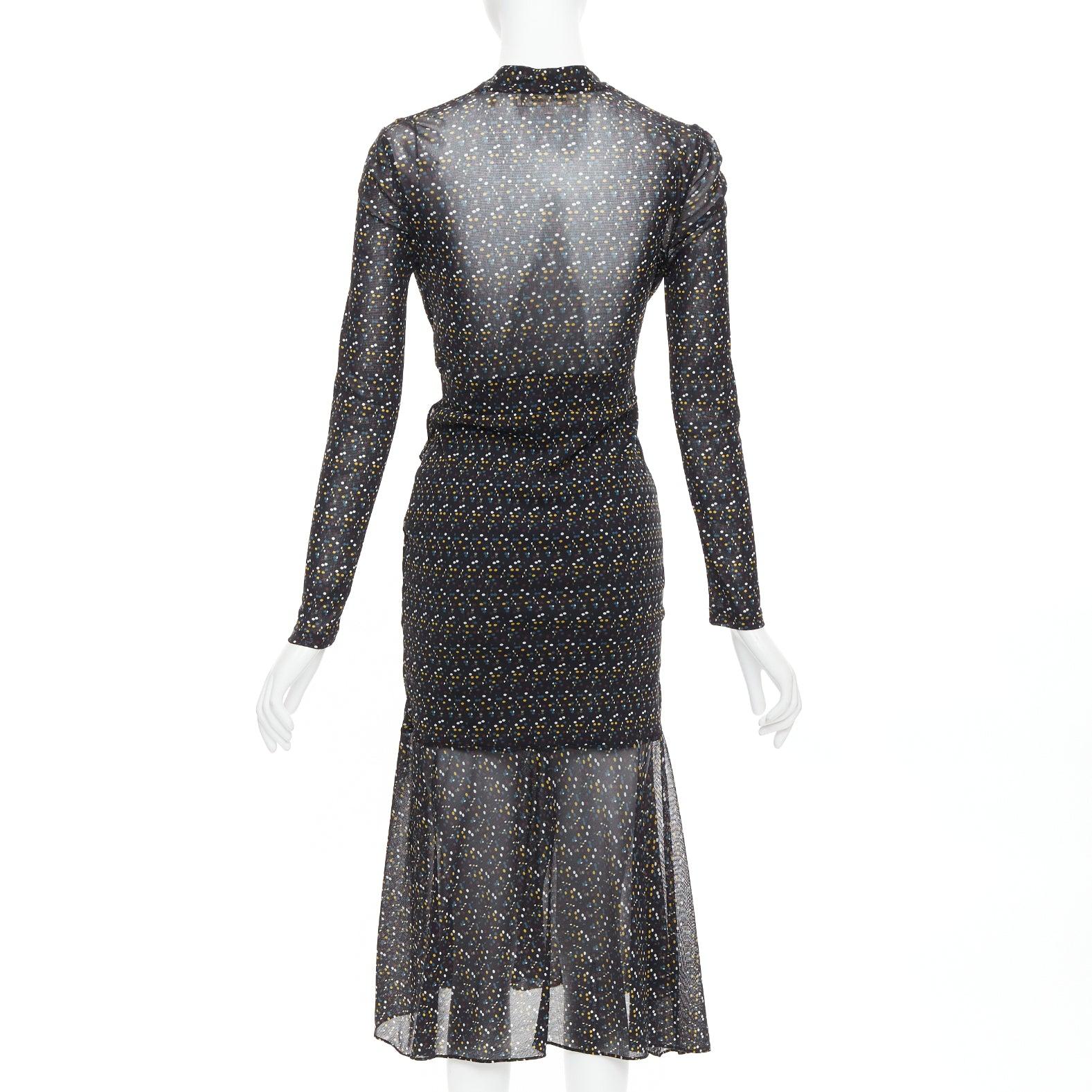 DIANE VON FURSTENBERG black multicolour polka dot bow wrap dress S
Reference: JACG/A00288
Brand: Diane von Furstenberg
Material: Nylon
Color: Black, Multicolour
Pattern: Polka Dot
Closure: Bow
Made in: China

CONDITION:
Condition: Excellent, this